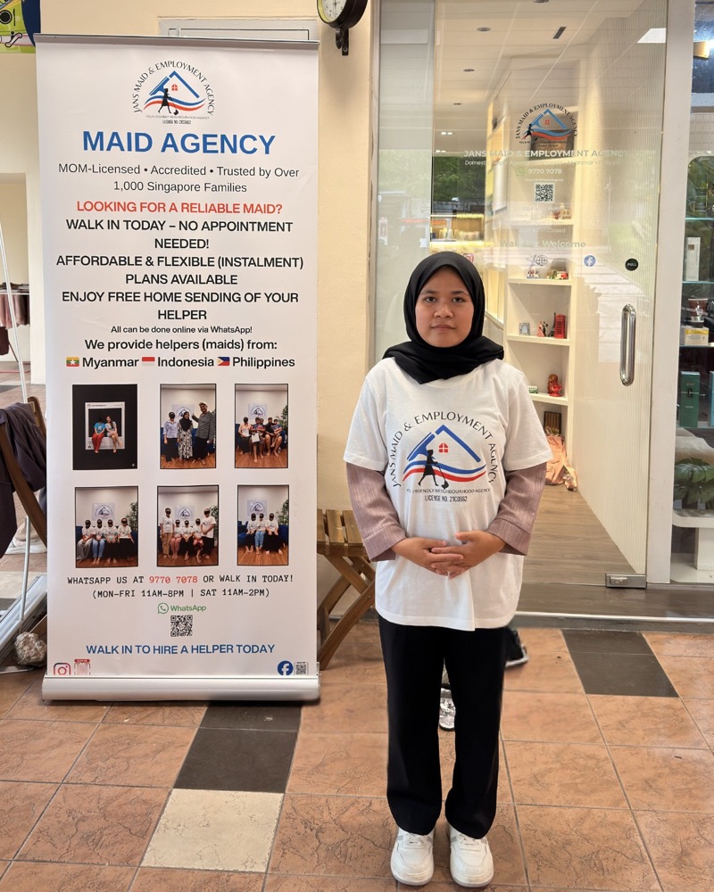 Indonesian domestic helper during placement preparation at Jans Maid & Employment Agency, photo 6