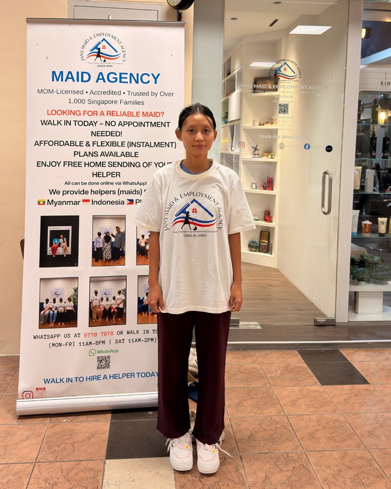 Myanmar domestic helper during placement preparation at Jans Maid & Employment Agency, photo 1