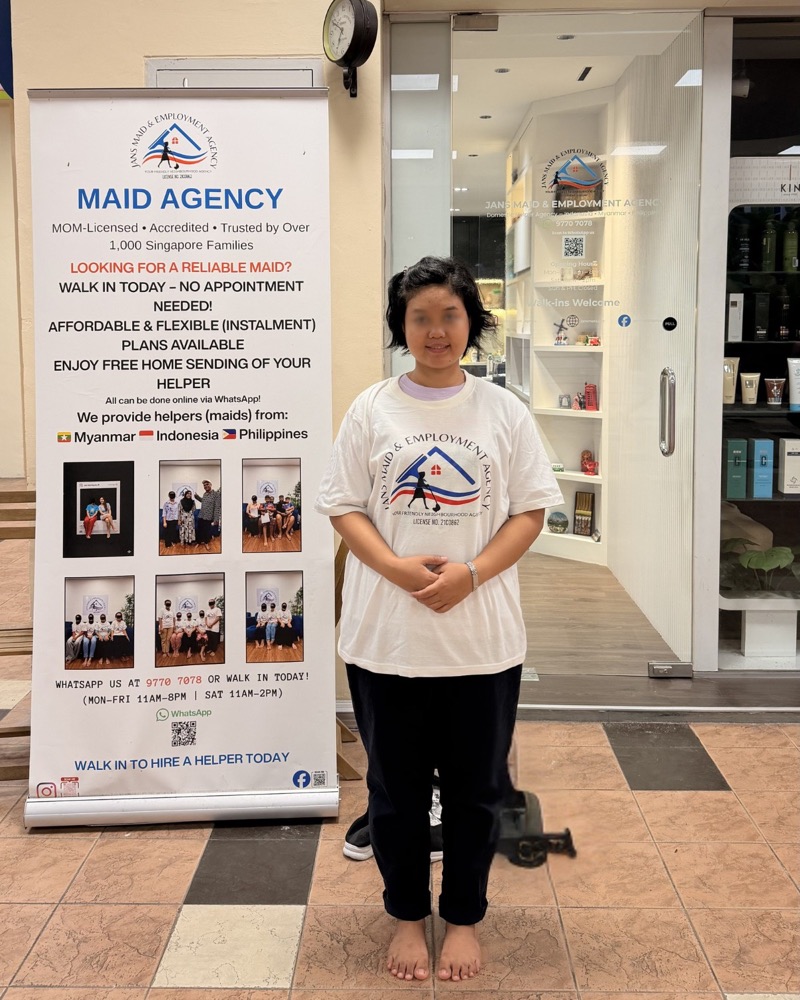 Myanmar domestic helper during placement preparation at Jans Maid & Employment Agency, photo 2