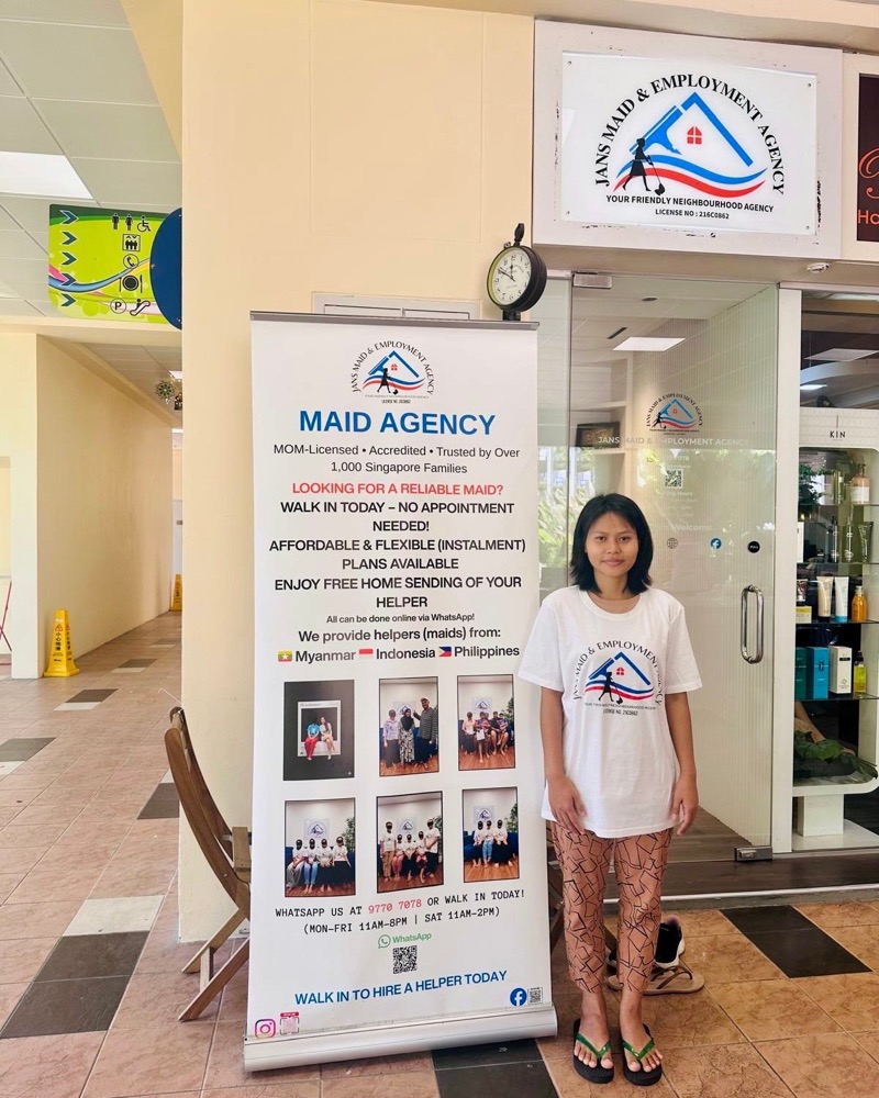 Myanmar domestic helper during placement preparation at Jans Maid & Employment Agency, photo 6